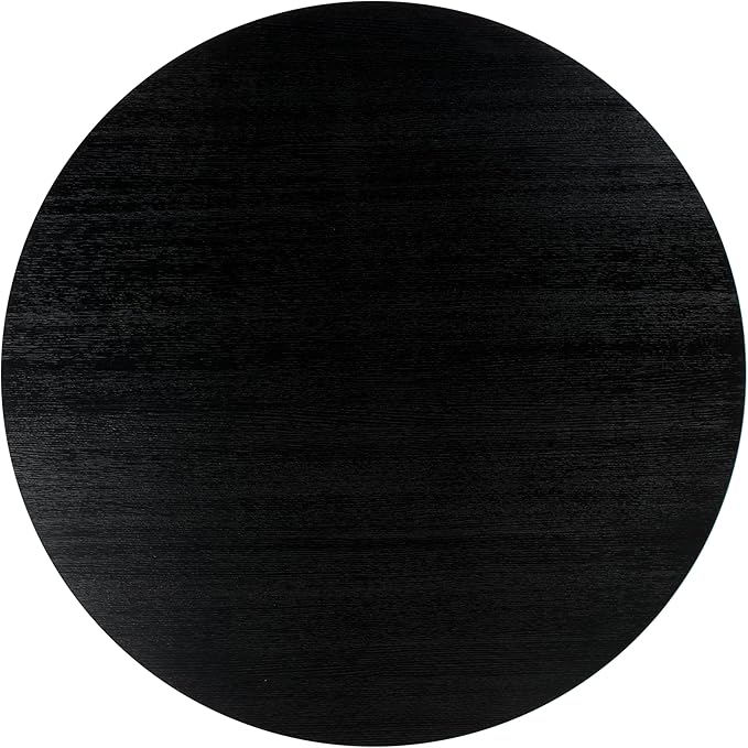 SAFAVIEH Couture Collection – Carolee Black 46-Inch Round Dining Table, Farmhouse Dining Table for Kitchen or Dining Room, Seats Up to 4 (SFV2134B)
