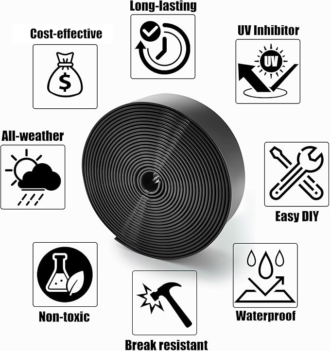 Vinyl Straps for Patio Chair Repair Kit 2'' Wide 20 Ft Long Replacement Straps + 20 Free Rivets for Outdoor Lawn Furniture Chaise Lounge Repair (Black)