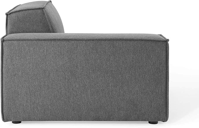 Modway Restore 5-Piece Upholstered Sectional Sofa in Charcoal