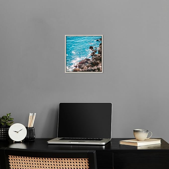 Italian Summer Landscape Photography Canvas Wall Art by Notoriart, Silver Floater Frame, 12"x12"