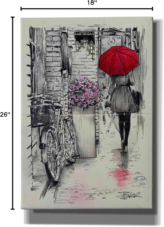 Epic Graffiti 'Amsterdam Walk' by Loui Jover, Canvas Wall Art, 18"x26"