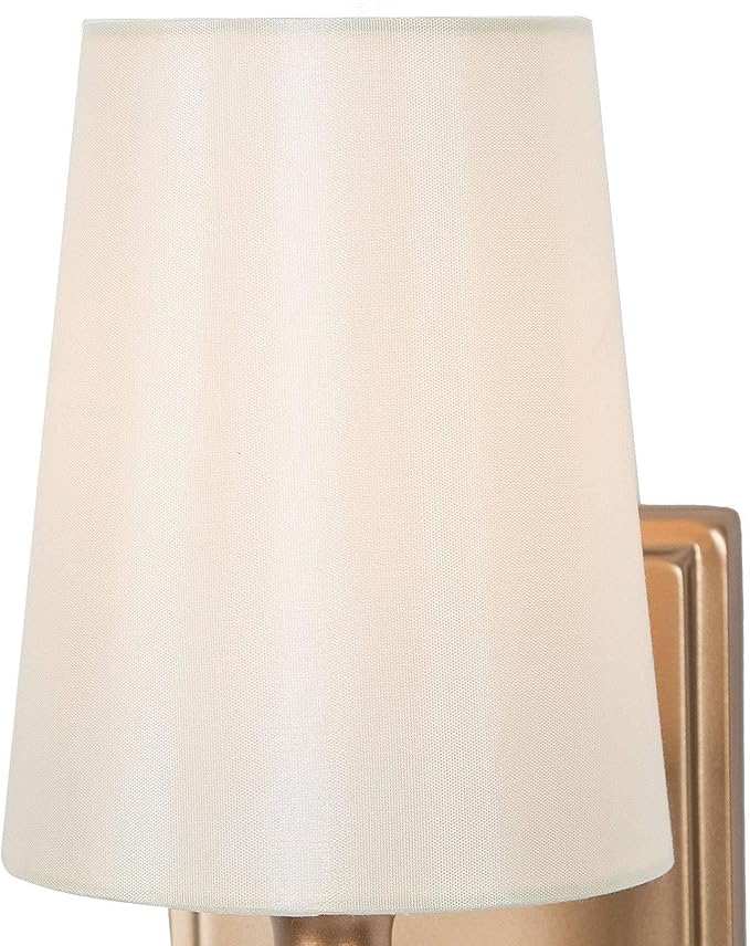 KSANA Sconces Wall Lighting, 1-Light Modern Gold Wall Sconces Indoor with White Fabric Shade, Wall Sconce Light Wall Lights for Bedroom, Living Room, Bathroom, Kitchen, Powder Room