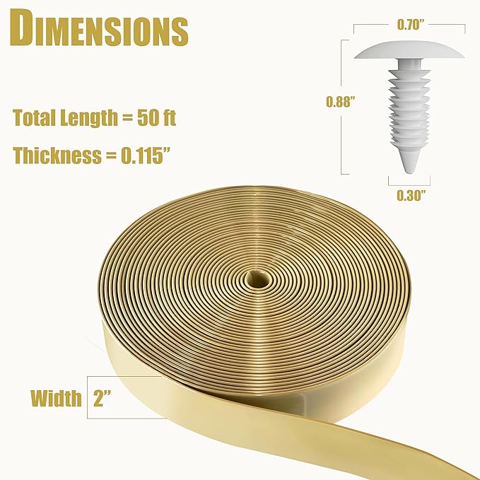Vinyl Straps for Patio Chair Repair Kit 2'' Wide 50 Ft Long Replacement Straps + 50 Free Rivets for Outdoor Lawn Furniture Chaise Lounge Repair (Driftwood)