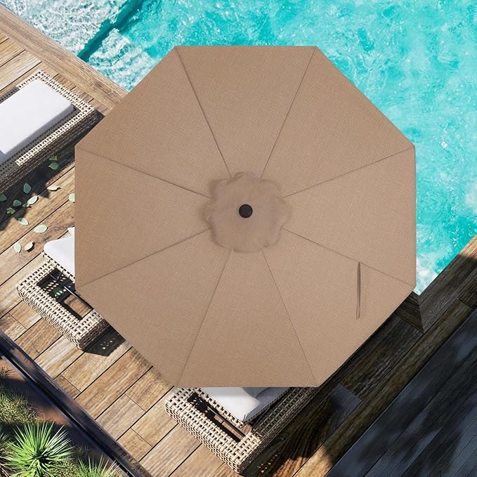 ABCCANOPY OLEFIN® 5-Year Non Fading 9FT Patio Umbrella Replacement Canopy Only (Royal Blue)