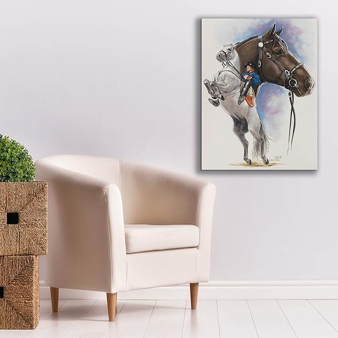 Epic Graffiti 'Lippizaner' by Barbara Keith, Canvas Wall Art, 26"x34"