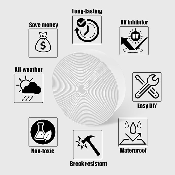 Vinyl Straps for Patio Chair Repair Kit 2'' Wide 20 Ft Long Replacement Straps + 20 Free Rivets for Outdoor Lawn Furniture Chaise Lounge Repair (White)
