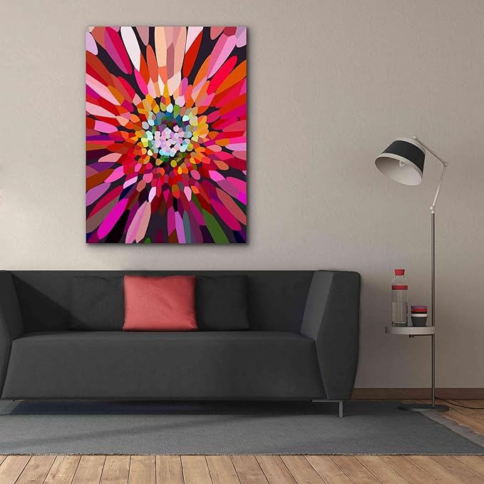 Epic Graffiti 'Pink Flower' by Shandra Smith, Canvas Wall Art, 40"x54"