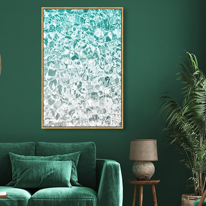 The Oliver Gal Artist Co. Nautical and Coastal Wall Art Framed Canvas Prints 'Clear Aqua Waters' Coastal
