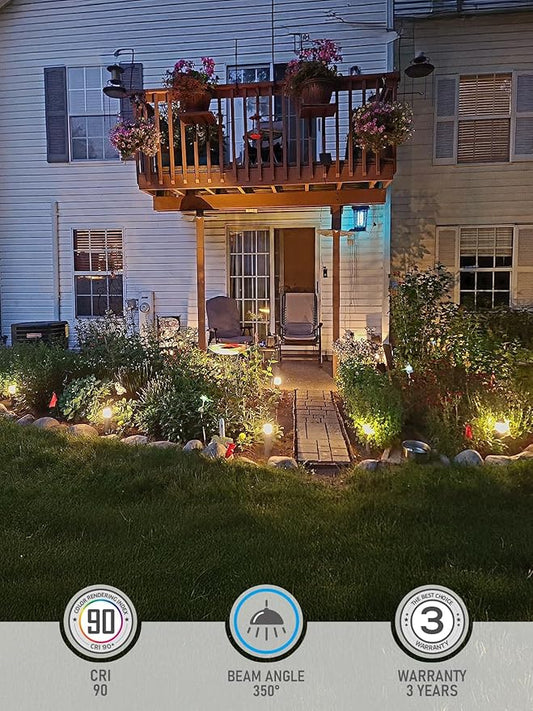 LEONLITE 12-Pack Low Voltage Landscape Pathway Lights 3W Landscape Lighting 12-24V LED Bollard Path Lights Wired CRI 90+ Aluminum Pathway Lighting for Walkway Yard Garden, ETL Listed, 3000K Warm White