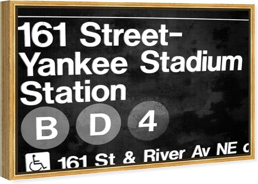 Cities and Skylines Framed Wall Art Canvas Prints 'Yankee Stadium' United States Cities