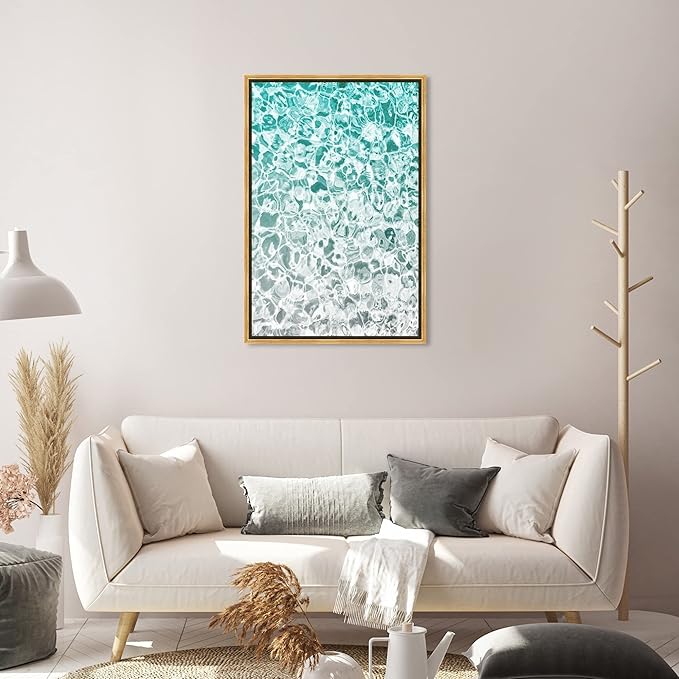 The Oliver Gal Artist Co. Nautical and Coastal Wall Art Framed Canvas Prints 'Clear Aqua Waters' Coastal