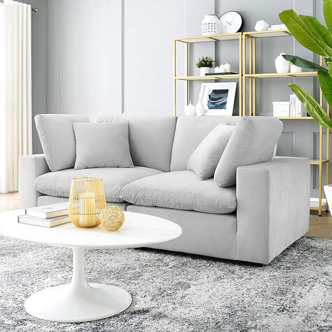 Modway Commix Down-Filled Overstuffed Performance Velvet Loveseat