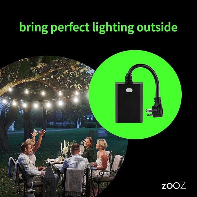 Zooz 800 Series Z-Wave Long Range Outdoor Double Plug ZEN14 | Hub Required | Works with The Z-Box Hub, Home Assistant, and Hubitat