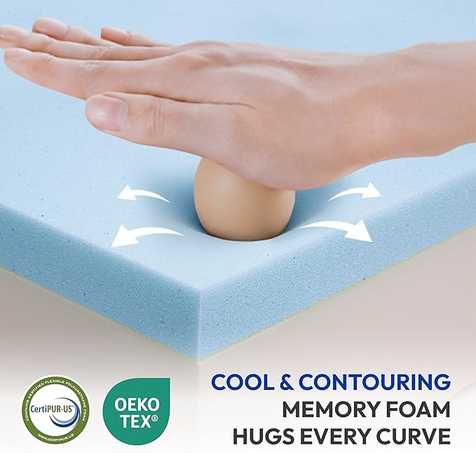 6 Inch Full Size Mattress, Firm Gel Memory Foam Full Mattress in a Box, Firm Back Support for Pressure Relief & Spinal Alignment, CertiPUR-US Certified, Fiberglass-Free