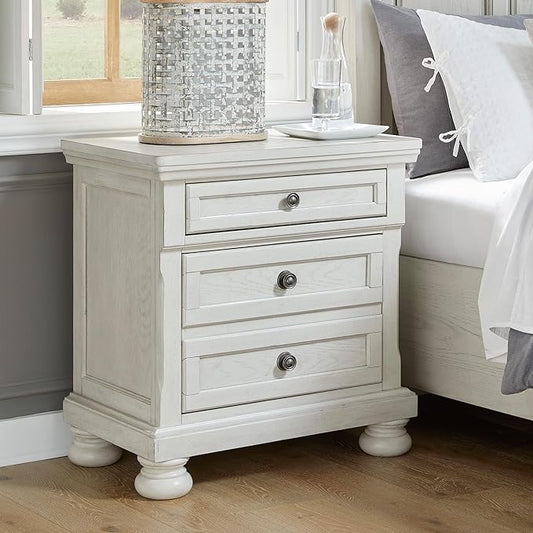 Signature Design by Ashley Robbinsdale Traditional 2 Drawer Night Stand, White