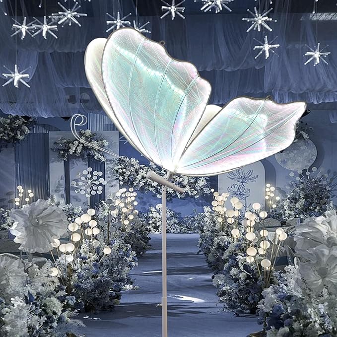 Wedding Butterfly Floor lamp Creative Butterfly Ceiling Lamp Butterfly Hanging Decoration Props for Wedding Party Events, 80CM/31.5INCH