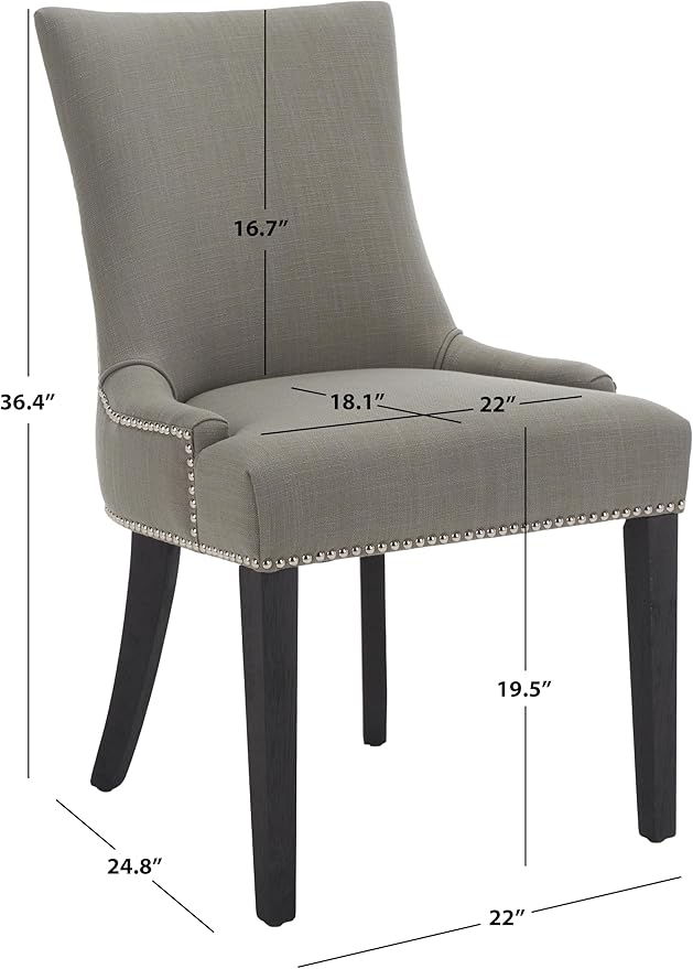 Safavieh Mercer Collection Lester Dining Chairs, Light Granite, Set of 2