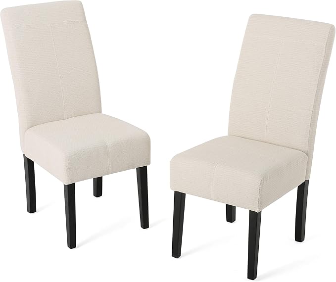 Christopher Knight Home Pertica Fabric Dining Chair, Beige 25D x 18W x 39.75H in