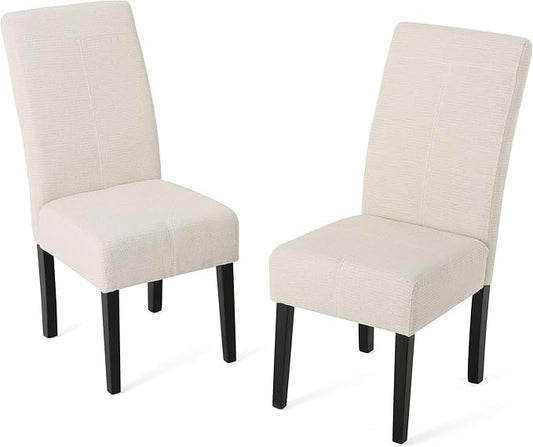 Christopher Knight Home Pertica Fabric Dining Chair, Beige 25D x 18W x 39.75H in