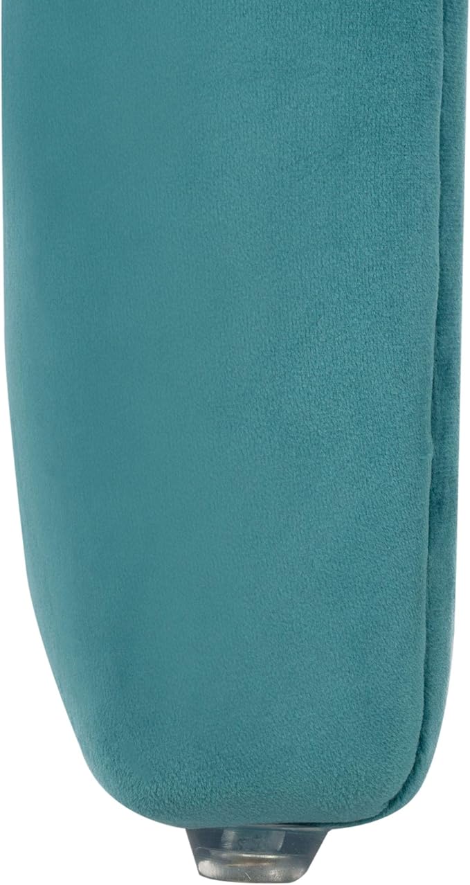 Safavieh Home Collection Kibo Modern Waterfall Sea Blue Velvet Ottoman (Fully Assembled)