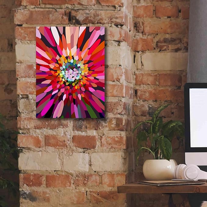 Epic Graffiti 'Pink Flower' by Shandra Smith, Canvas Wall Art, 12"x16"