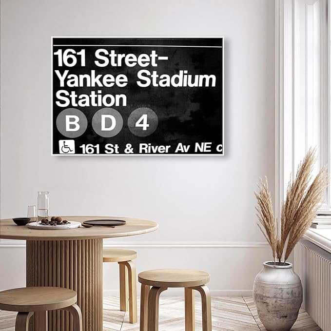 Cities and Skylines Framed Wall Art Canvas Prints 'Yankee Stadium' United States Cities