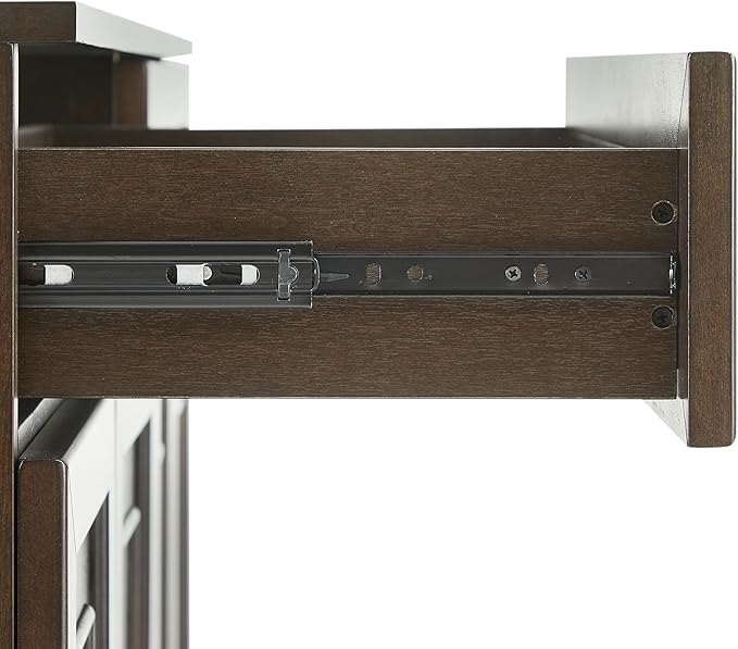 Crosley Furniture Stanton 3-Piece Sideboard Buffet Cabinet and Glass Door Kitchen Storage Pantry Set, Coffee