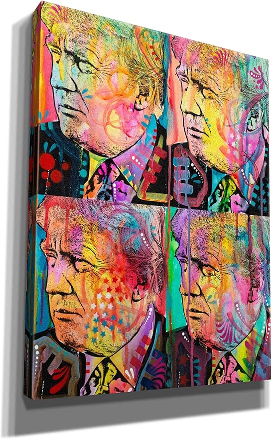 Epic Graffiti 'Trump 4 Up' by Dean Russo, Canvas Wall Art, 12"x16"