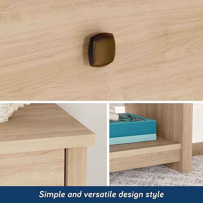 Sauder River Ranch Nightstand W/Drawer, Harvest Walnut Finish