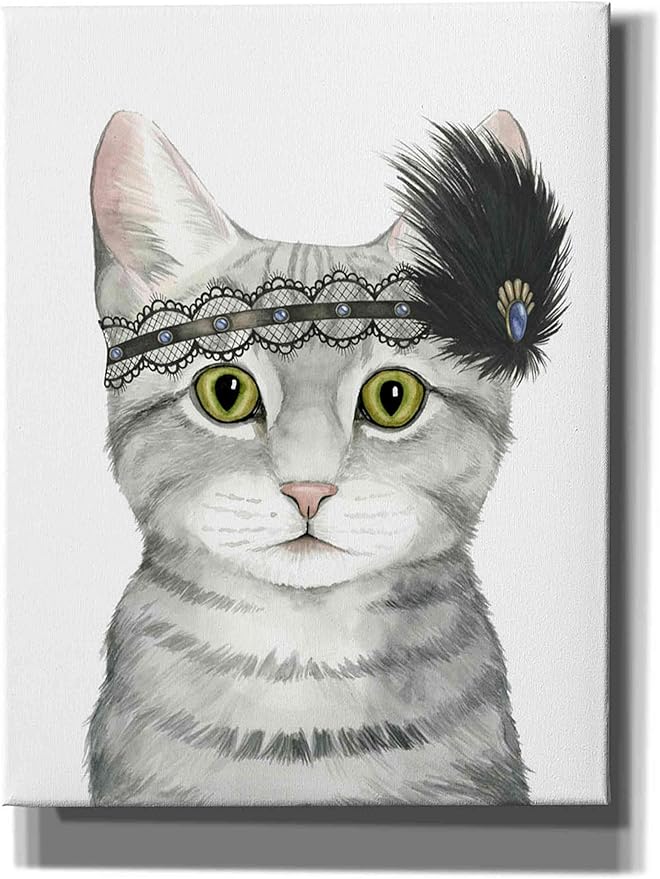 Epic Graffiti 'Downton Cat III' by Grace Popp, Canvas Wall Art, 26"x34"