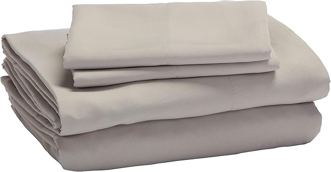 Amazon Basics 10-Piece Bed-in-a-Bag Comforter Set, Soft, Lightweight Microfiber, Queen, Blue Watercolor Floral, Machine Washable