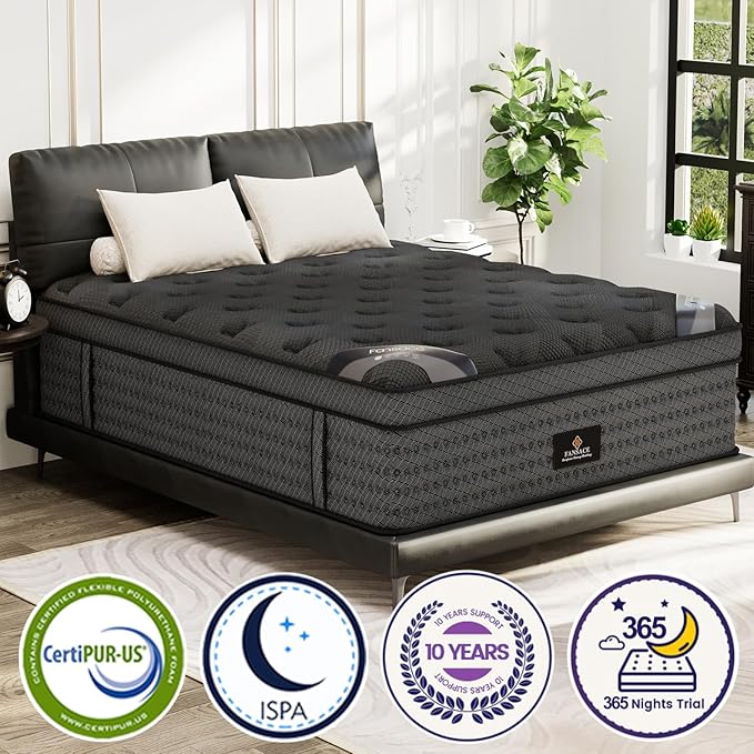 Queen Size Mattress, 14 Inch Deluxe Hybrid Queen Mattress in a Box, Medium Firm Mattresses With Gel Memory Foam & Pocket Springs, Pressure Relief, Cooling, Extra Edge Support [Upgraded Support]