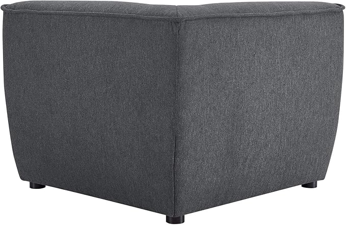Modway Comprise Fabric Upholstered Sectional, Corner Chair, Charcoal