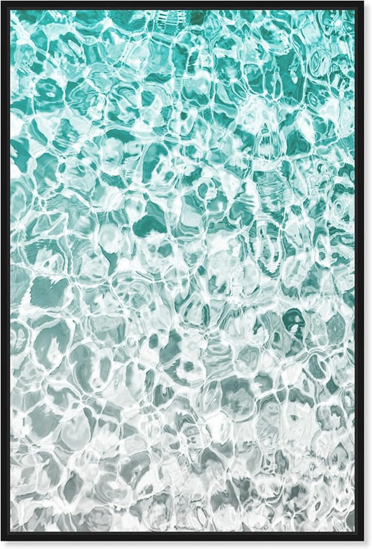 The Oliver Gal Artist Co. Nautical and Coastal Wall Art Framed Canvas Prints 'Clear Aqua Waters' Coastal