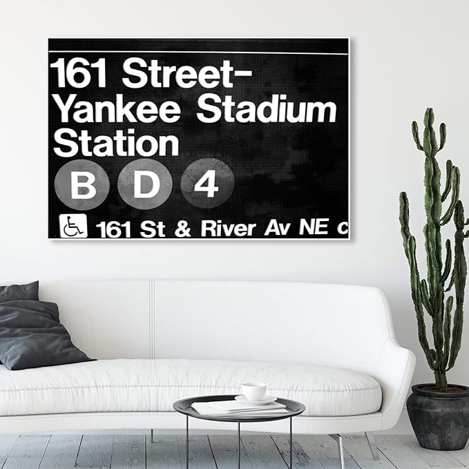 Cities and Skylines Framed Wall Art Canvas Prints 'Yankee Stadium' United States Cities