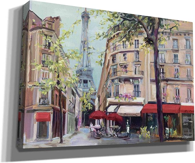 Epic Graffiti 'Springtime in Paris' by Marilyn Hageman, Canvas Wall Art, 18"x26"