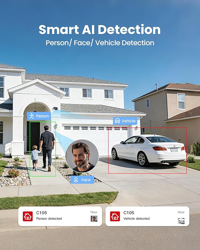 ZOSI 4K 16CH PoE Security Camera System, 8 x 8MP PoE IP Camera Outdoor Indoor with Human Detection, 100ft IR Night Vision, IP66 Weatherproof, 4K 16CH H.265+ NVR with 4TB HDD for 24/7 Audio Recording