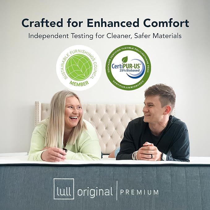 Lull Premium 5 Layer Memory Foam Mattress in a Box | Highest Density Cali King Mattress 12 Inch | Bed in a Box with Cooling Tech and Therapeutic Support | 365 Night Trial
