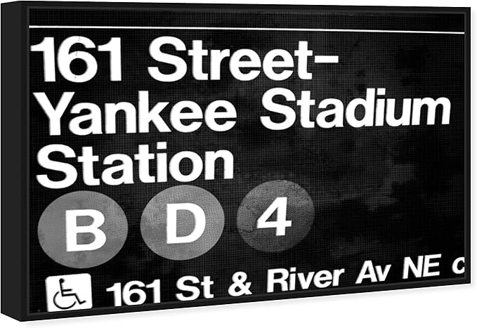 Cities and Skylines Framed Wall Art Canvas Prints 'Yankee Stadium' United States Cities