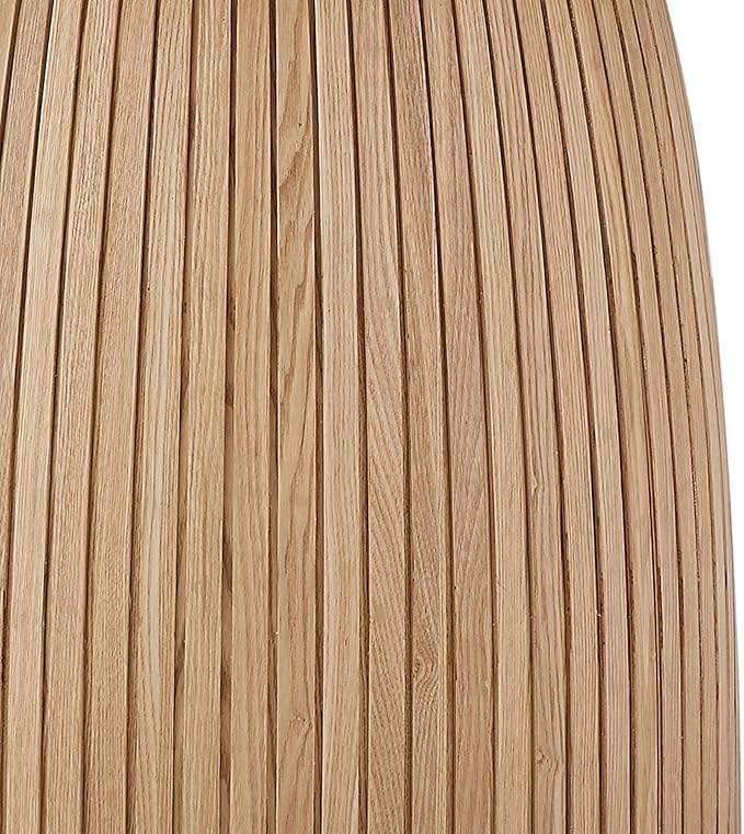 Mushroom-Shape Wooden Round Dining Table Modern Round Dinner Table with Natural Wood Grain Variation Tabletop for Home Apartment