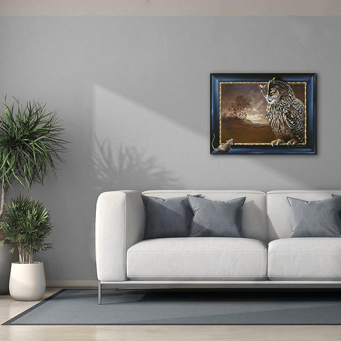 Epic Graffiti 'Eagle Owl and Mouse' by Harro Maass, Canvas Wall Art, 34"x26"
