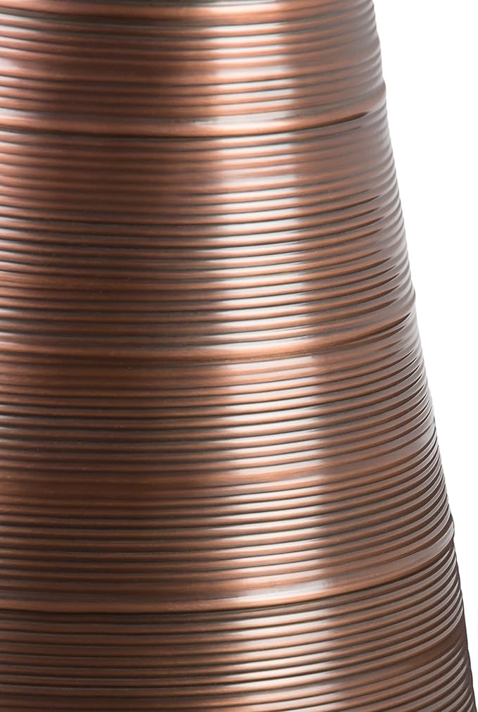 SIMPLIHOME Sheridan Metal Table - 18" Wide x 20" High Solid Metal Round Side Table in Aged Copper, Industrial Accent Table for Living Room, Bedroom, or Office with Sculptural Design, Assembled