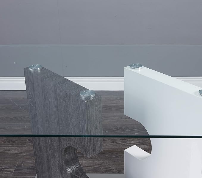 Global Furniture USA Dining Table, Grey-White