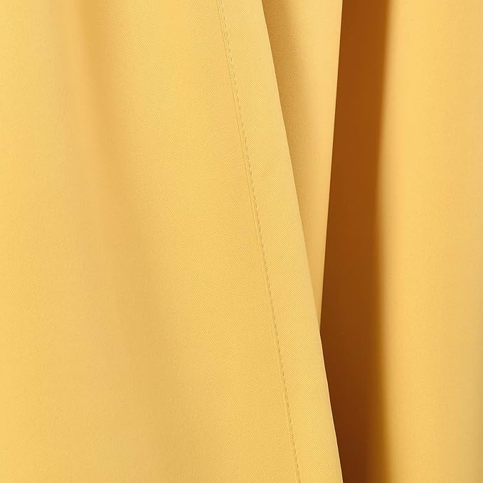 Lush Decor Insulated Grommet Blackout Window Curtain Panels, Pair, 52" W x 108" L, Yellow - Classic Modern Design - Chic Window Decor - Long Curtains For Living Room, Bedroom, Or Dining Room