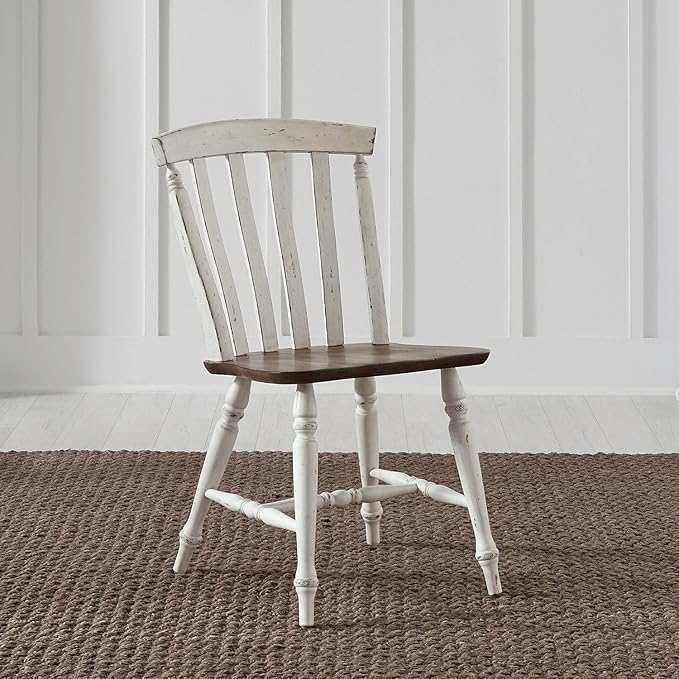 Liberty Furniture Al Fresco 3 Piece Drop Leaf Dining Room Set with Table, 2 Chairs - Graphite & Whitestone