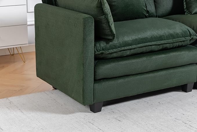 78'' Deep Seat Cloud Loveseat, Chenille Upholstered 2-Seats Modular Sectional Sofa Couch, Modern Comfy Settee Loveseat for Living Room Set, Small Apartment