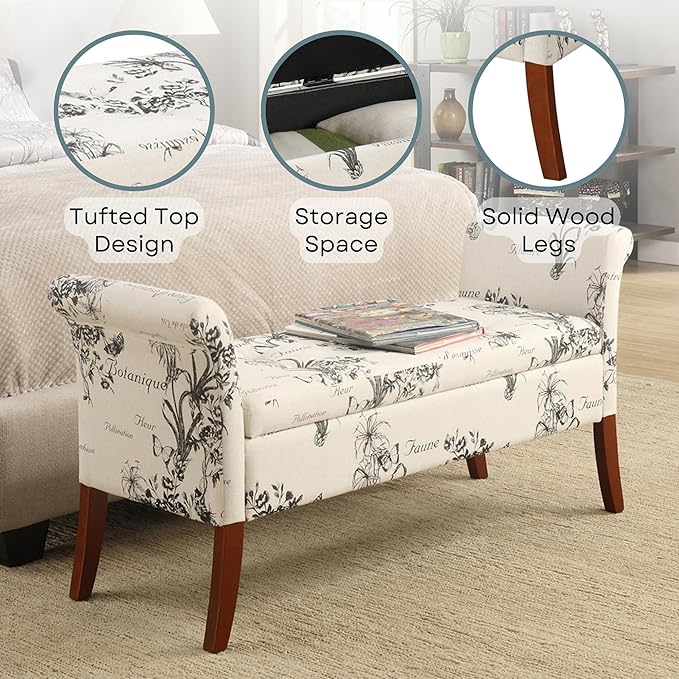 Designs4Comfort Garbo Entryway Storage Bench