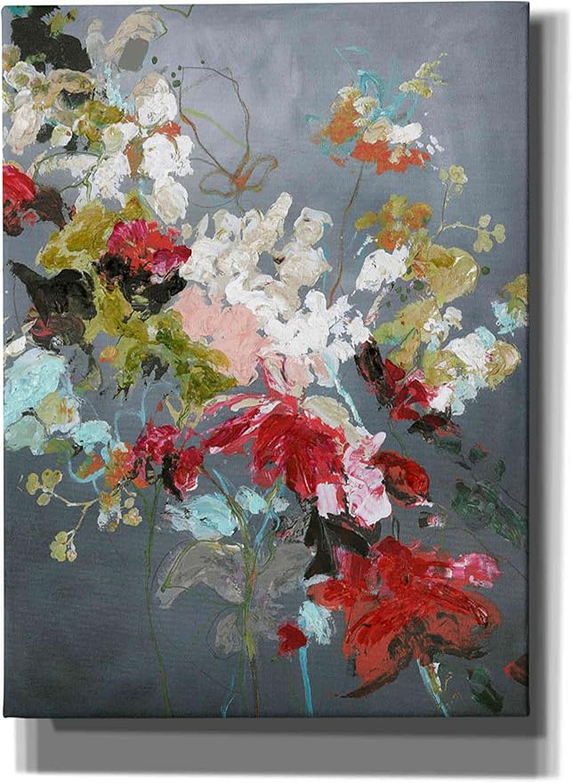 Epic Graffiti 'Abstract Floral 2' by Design Fabrikken, Giclee Canvas Wall Art, 40"x54"