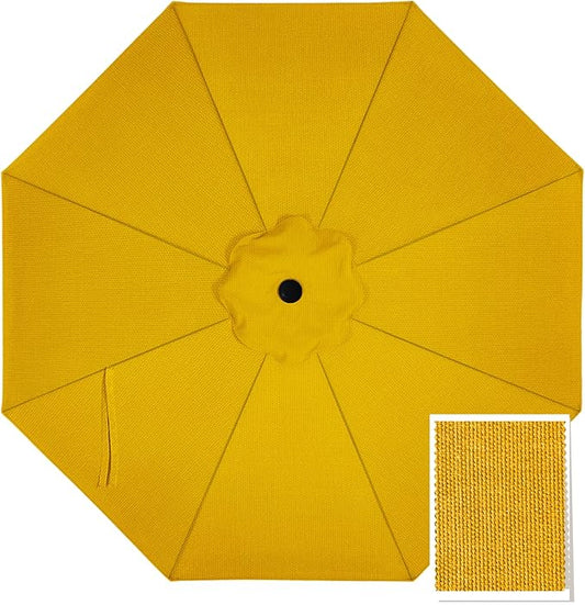 MASTERCANOPY 5-Year-Non-Fading Olefin 9FT Patio Umbrella Replacement Canopy-Yellow Canopy Only