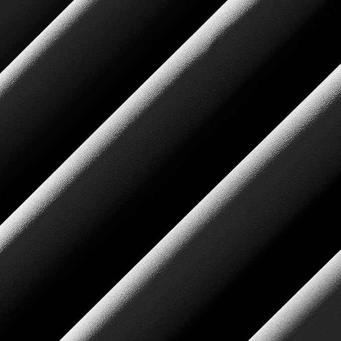 Sun Zero Nordic 2-Pack Theater Grade Noise Reducing Extreme 100% Blackout Grommet Curtain Panel Pair, 52" x 96, Coal Gray, 52" x 96"
